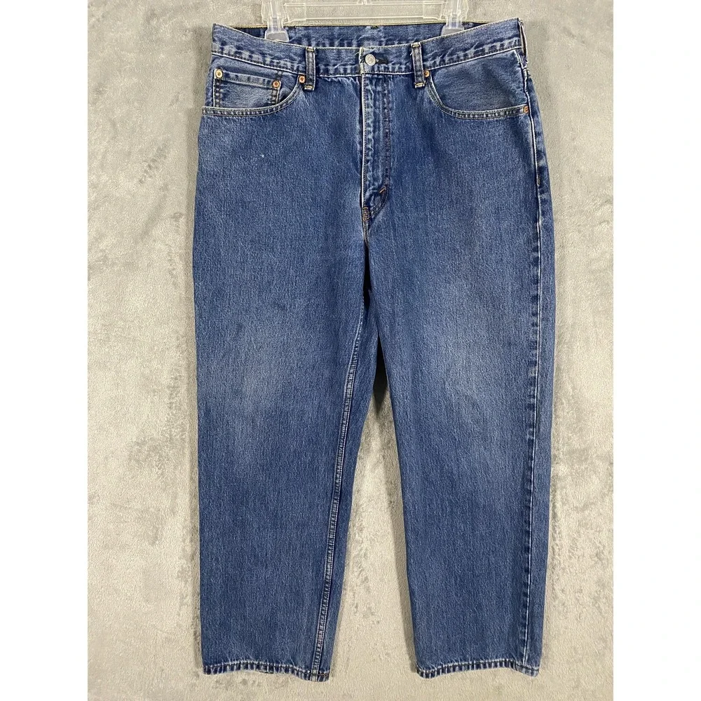Levis 550 Jeans Mens 38x29‎ Blue Relaxed Fit Tapered Leg Grunge Classic Casual